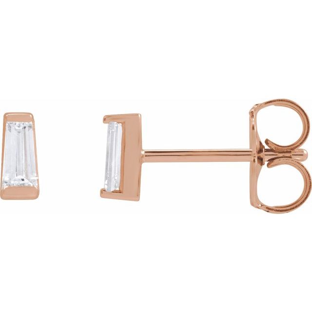 14K Gold Natural Diamond Channel-Set Earrings - Options Available