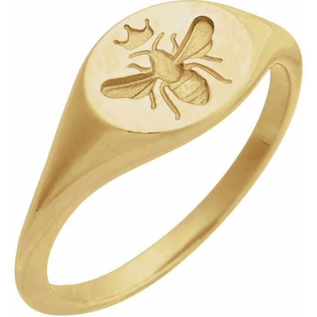 intaglio-bee-signet-ring-metal-fashion-finished-rings-metal-rings-signet-57989