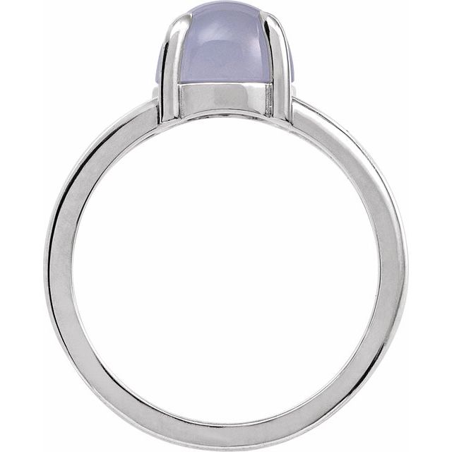 Elegant 14K Rose Gold White Opal Cabochon Ring