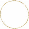 14K Yellow Gold 3.9 mm Puffed Oval Cable Necklace