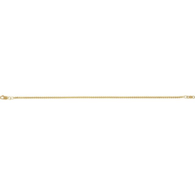 14K Yellow Gold, 1.7 mm Serpentine 7" Chain – Elegant Design