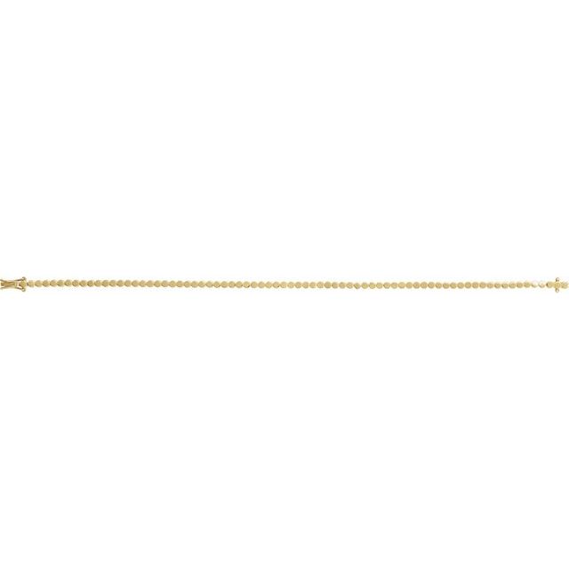 14K Yellow Gold, 7x5 mm Geometric Line Bracelet – Modern Elegance