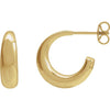 14K Yellow Gold 14.4 mm Polished Hoop Earrings