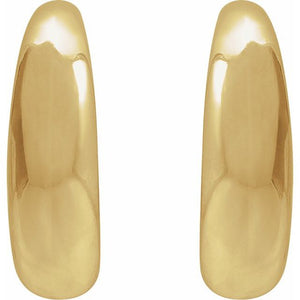 14K Yellow Gold 14.4 mm Polished Hoop Earrings
