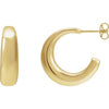 14K Yellow Gold 14.4 mm Polished Hoop Earrings