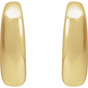 14K Yellow Gold 14.4 mm Polished Hoop Earrings