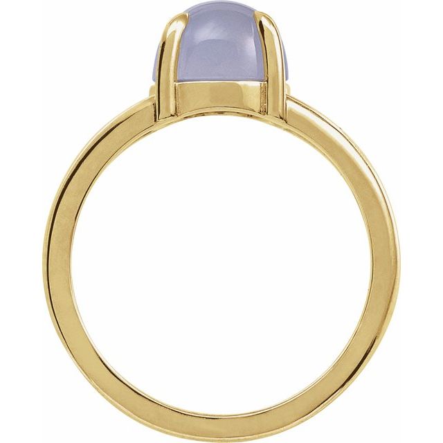 Elegant 14K Rose Gold White Opal Cabochon Ring