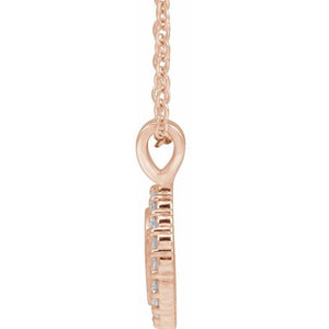 14K Rose Gold, 1/8 CTW Natural Diamond 16-18