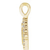 14K Yellow Gold Natural Diamond Pendant - Elegant 1/8 CTW Design