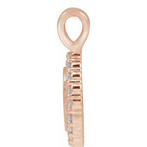 14K Yellow Gold Natural Diamond Pendant - Elegant 1/8 CTW Design