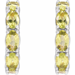 Platinum Oval Natural Ruby 5x3 mm Hoop Earrings – Luxurious Elegance