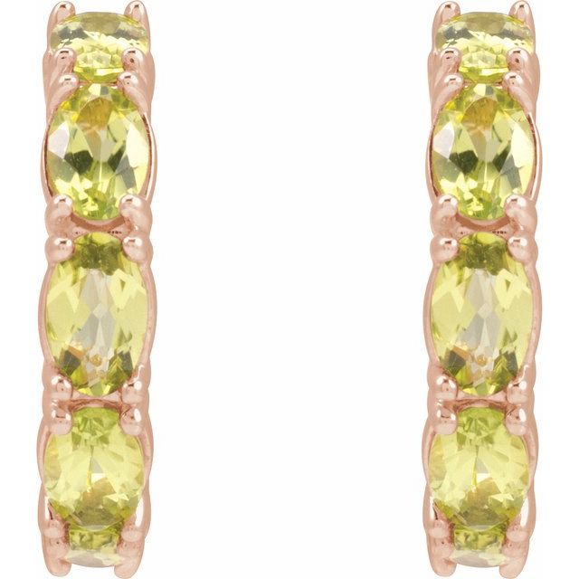 Natural Ruby Hoop Earrings