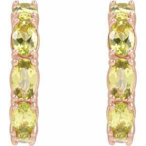Natural Ruby Hoop Earrings