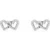 14K Yellow Gold Interlocking Heart Earrings with 1/5 CTW Natural Diamonds