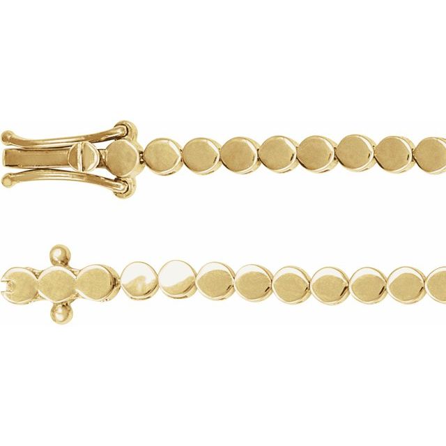 14K Gold Geometric Line Bracelet