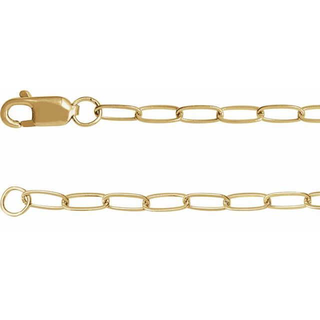 14K Yellow Gold, 9.5x7 mm Natural Diamond Cross Charm 7" Bracelet