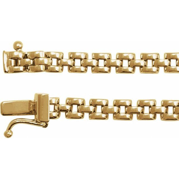 Panther Chain Bracelet in 14K Gold with Polished Finish