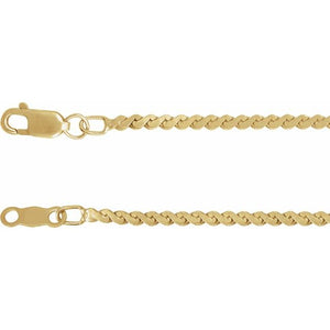 14K Gold Serpentine Chain - Options Available