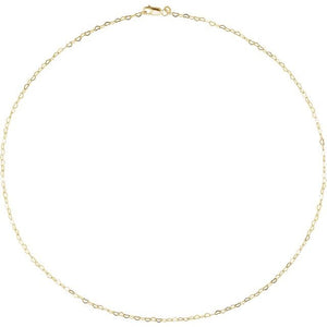 14K Yellow Gold 1.9 mm Heart 18