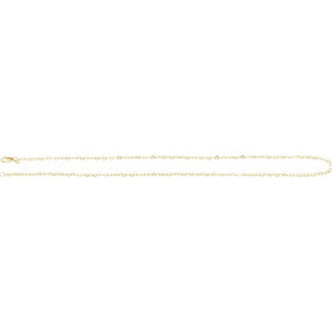 14K Yellow Gold 1.9 mm Heart 18