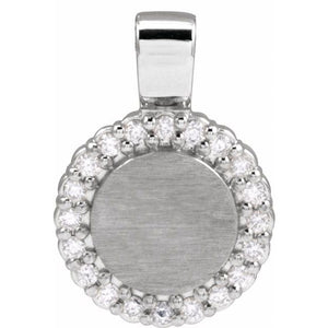 14K Yellow Gold Natural Diamond Pendant - Elegant 1/8 CTW Design
