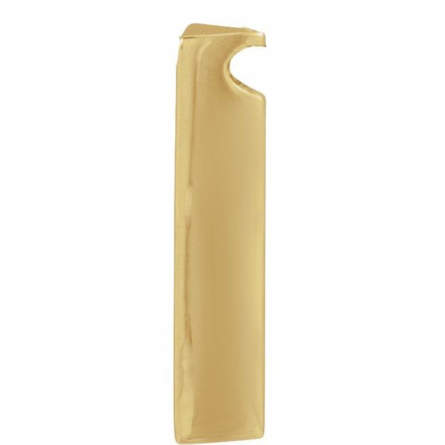 14K Gold Engravable Three-Sided Bar Pendant