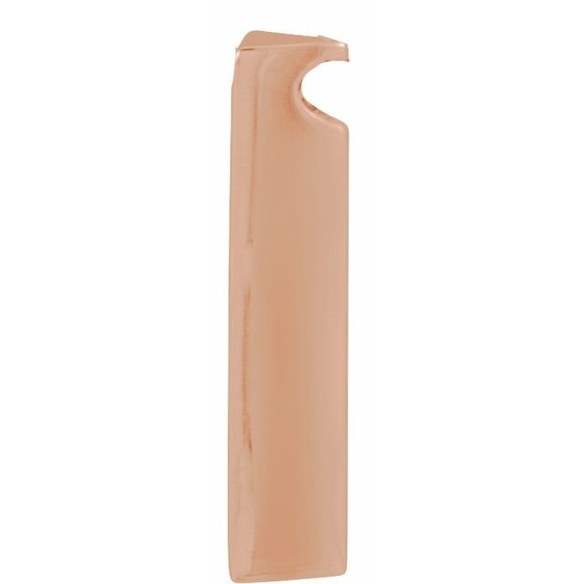 14K Gold Engravable Three-Sided Bar Pendant