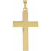 18K Yellow 18 x 12  mm Cross Pendant