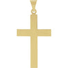 18K Yellow Gold 18x12 mm Cross Pendant - Elegant Faith Symbol