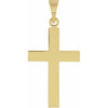 18K Yellow Gold 18x12 mm Cross Pendant - Elegant Faith Symbol