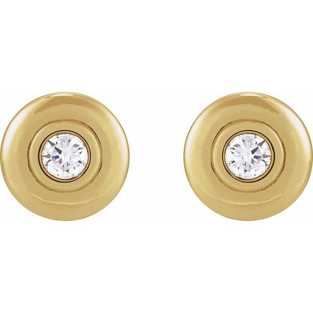 14K Rose Gold 1/5 CTW Natural Diamond Stud Earrings