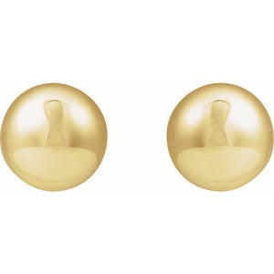 14K Yellow Gold 18 mm Polished Domed Clip-On Earrings