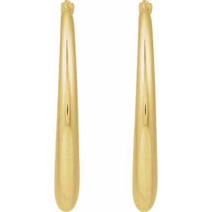14K Yellow Gold 37.2 mm Classic Hoop Earrings - Elegant Design