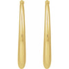 14K Yellow Gold 37.2 mm Classic Hoop Earrings - Elegant Design