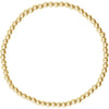 14K Gold, 2 mm Elastic Bead 16.5 cm Bracelet - Polished Design