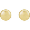 14K Yellow Gold 15mm Polished Domed Stud Earrings