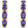 Natural Ruby Hoop Earrings