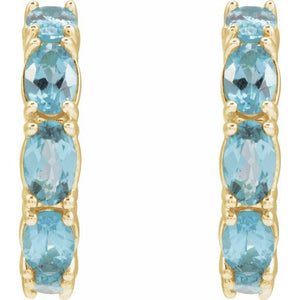 Platinum Oval Natural Ruby 5x3 mm Hoop Earrings – Luxurious Elegance