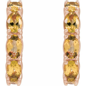 Platinum Oval Natural Ruby 5x3 mm Hoop Earrings – Luxurious Elegance