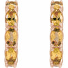 Natural Ruby Hoop Earrings