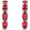 Natural Ruby Hoop Earrings