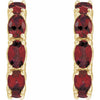 Natural Ruby Hoop Earrings