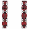 Natural Ruby Hoop Earrings
