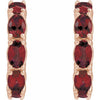 Natural Ruby Hoop Earrings