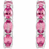 Natural Ruby Hoop Earrings
