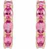 Natural Ruby Hoop Earrings