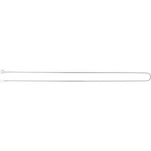 Platinum 1 mm Curb Chain Necklace - Elegant Layering Piece