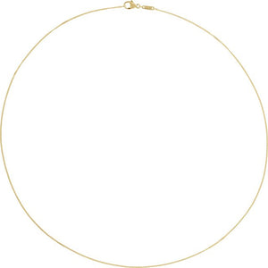 14K Yellow Gold, 0.8 mm Diamond-Cut 7