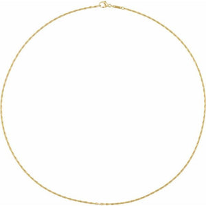14K Yellow Gold 1.5 mm Barleycorn 7