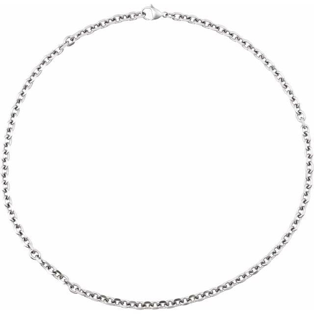 Premium Titanium 5.5 mm Diamond-Cut 8" Chain - Elegant Luxury Jewelry